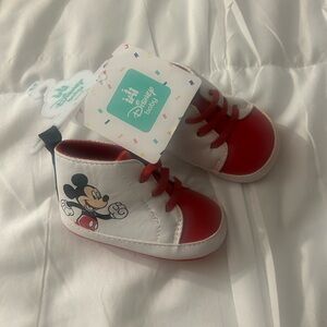 Disney Baby Red and White Mickey Mouse Sneakers